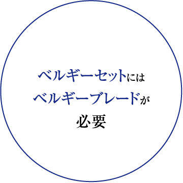 ベルギーセットには
ベルギーブレードが
必要